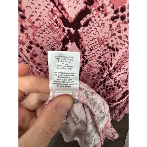 Lascana Venus Pink Snake Print Cold Shoulder Tunic Top Size M - Picture 7 of 9